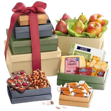 Gourmet Fruit, Cheese and Gift Tower
