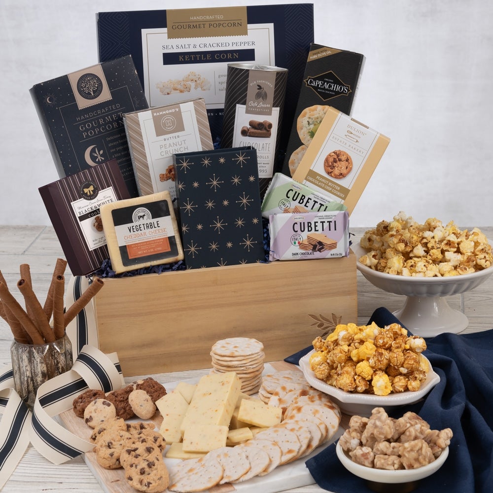 Classic Snacks and Chocolate Gift Basket Bisket Baskets