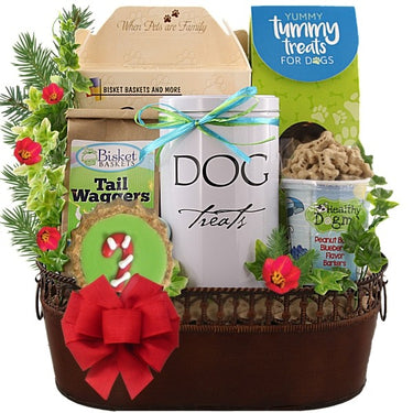 Classy Canine Christmas Dog Gift Basket