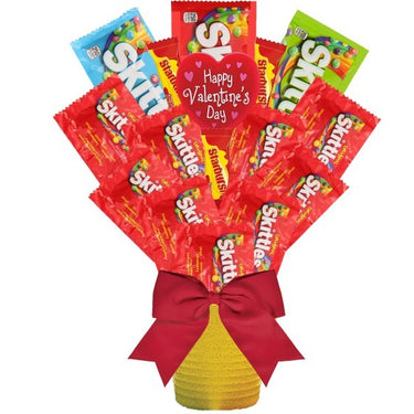 Valentine Skittles Candy Bouquet