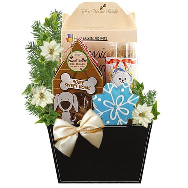 Dog Holiday Wishes Gift Basket