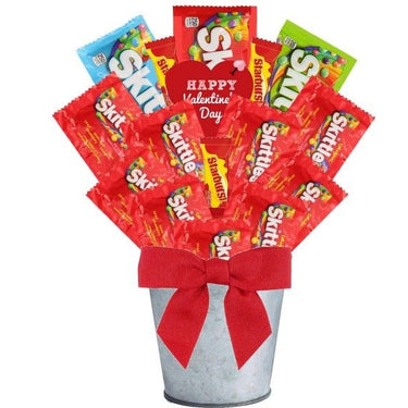 Vintage Valentine Skittles Candy Bouquet